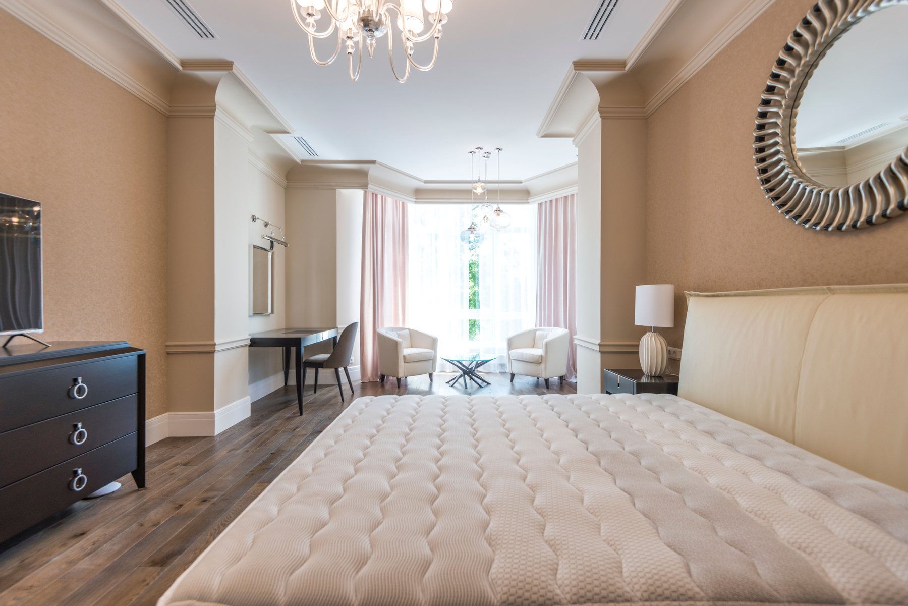 Modern primary bedroom